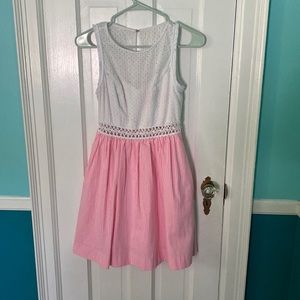 Lilly Pulitzer pink and white mini dress. Size 0.